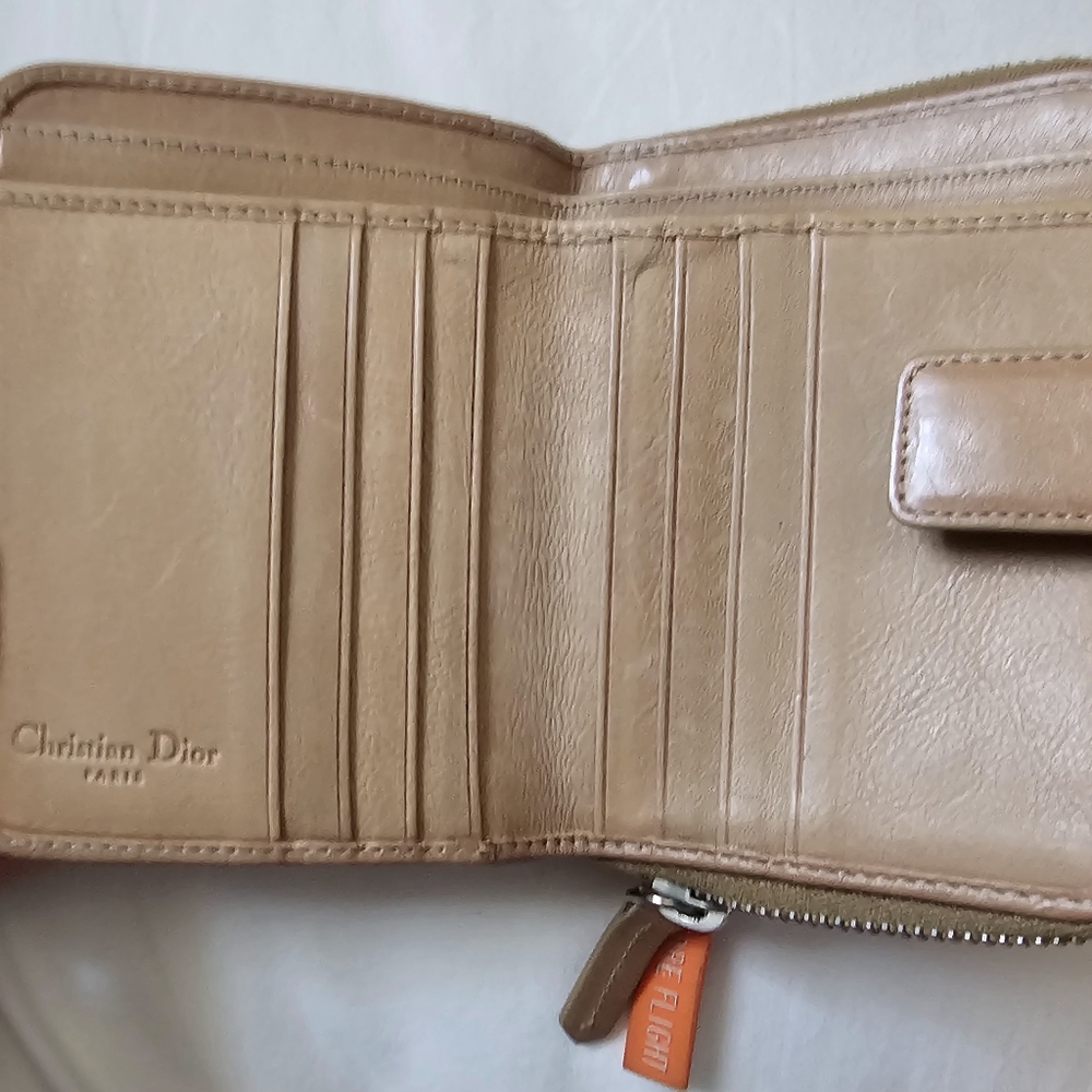 Christian Dior Tan Leather Wallet